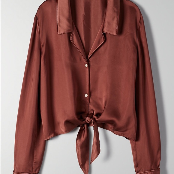 Wilfred Tie Front Blouse - Picture 9 of 12